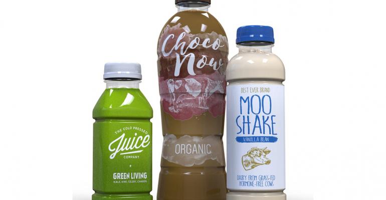 Stock PET beverage bottles provide shapely options